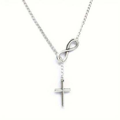 Eternal Cross Pendant Necklace | Hvidguld
