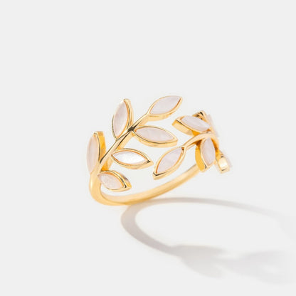 Ring med Bladmotiv i Guld