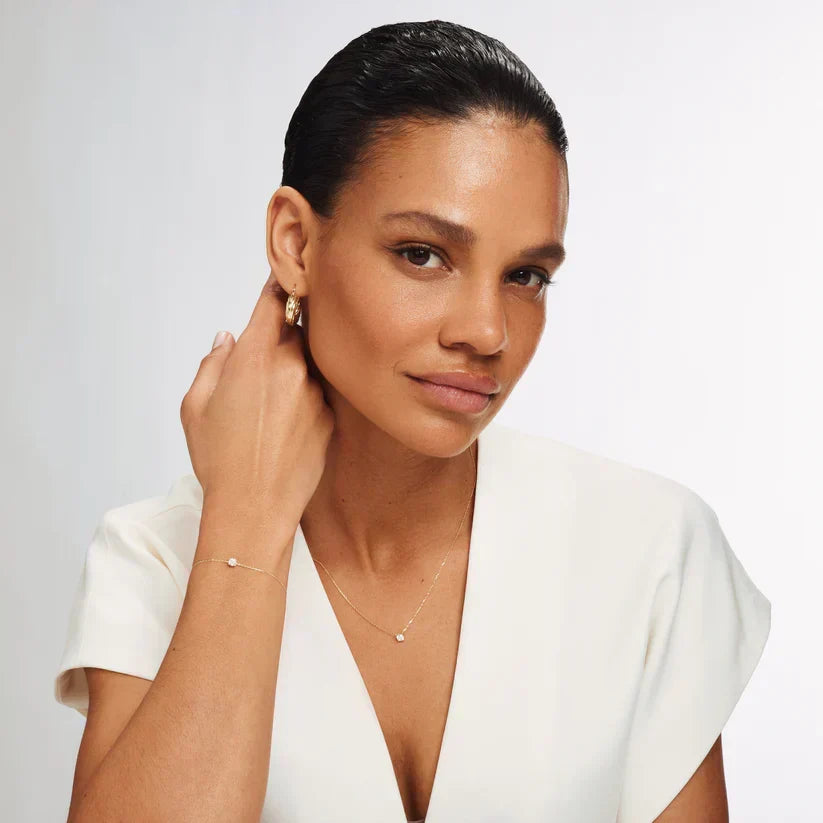 Cléa Moissanite Sten Armbånd | Guld