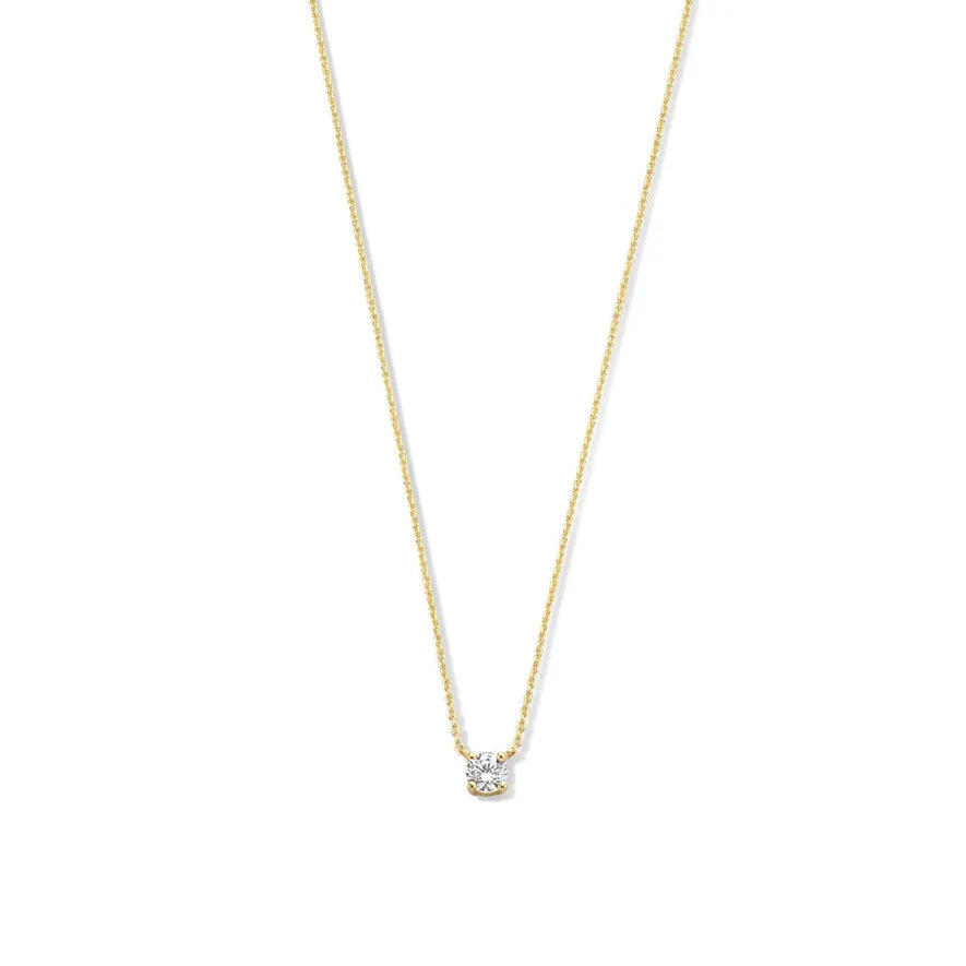 Cléa Moissanite Sten Halskæde | Guld