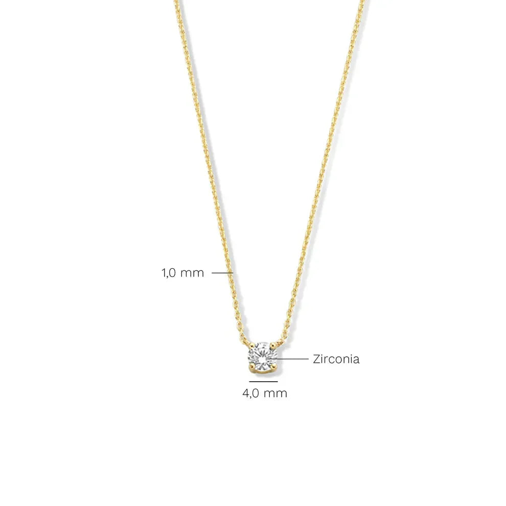 Cléa Moissanite Sten Halskæde | Guld