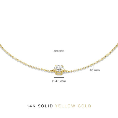 Cléa Moissanite Sten Armbånd | Guld
