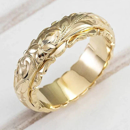 Blomst Ring Gammel Guld | Guld