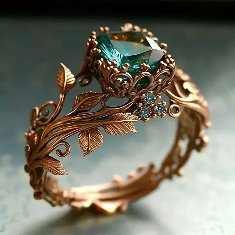 Forestlight Krystalring | Rosaguld
