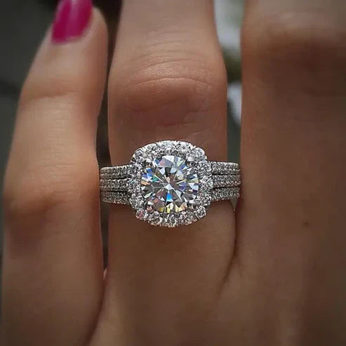 Bright Layered Silver Ring